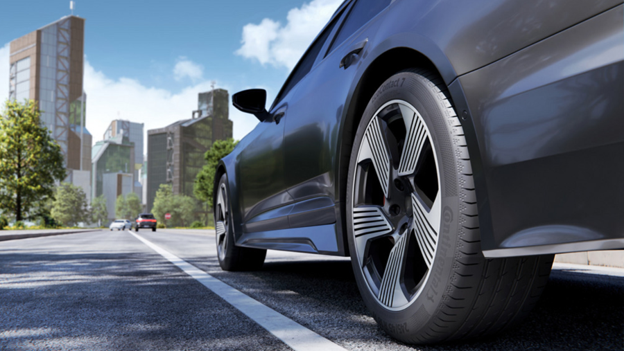 La Škoda Elroq sera équipée des pneus Continental EcoContact 7 dotés de rainures en forme de bulles de balle de golf